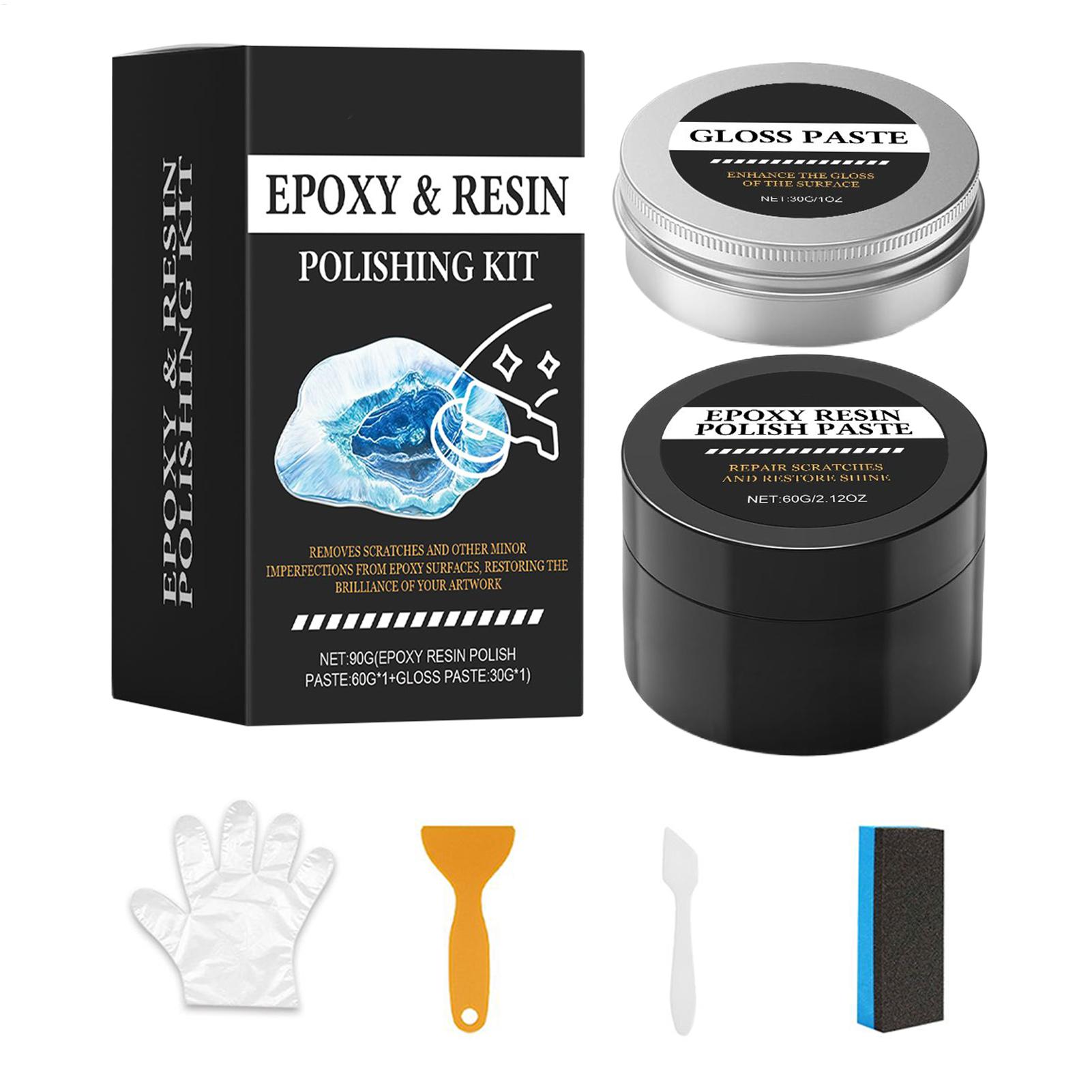 Resin Art Epoxy - Hochglanzpolierpaste aus Epoxidharz, Harzpolierset, cremige Paste,