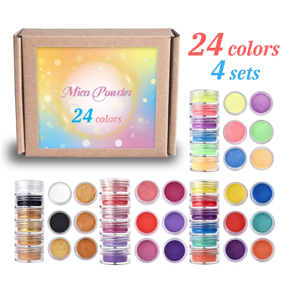 Pearl Powder Resin - 24/60 Farben Perlglanz-Glimmerpulver für Epoxidharz DIY-Bastelprojekte