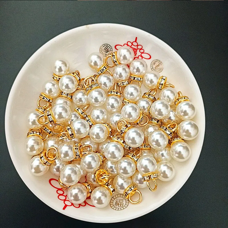 Resin Art For Wedding Gift - 30 Stück runde Perle Diamant Anhänger