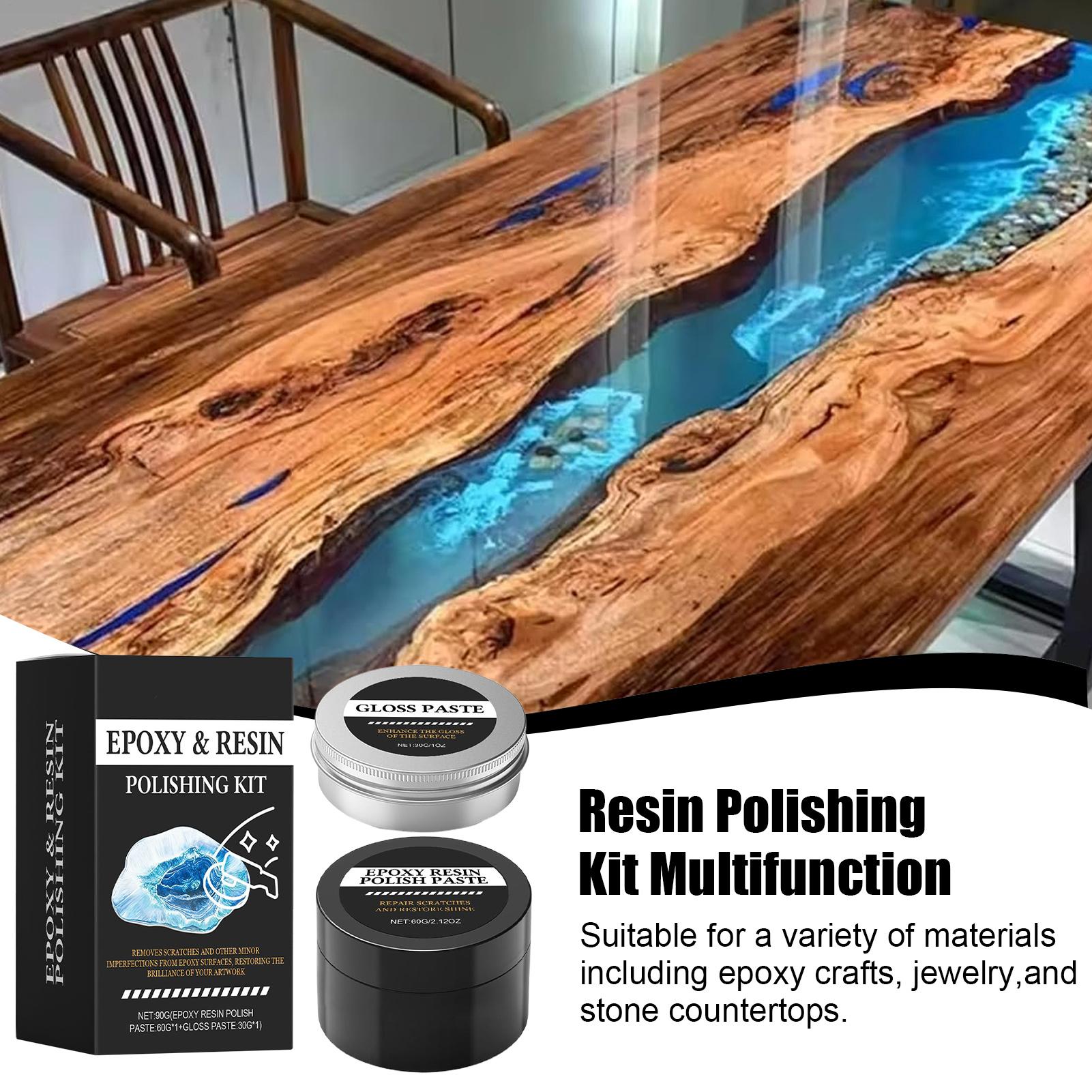 Resin Art Epoxy - Epoxidharz-Polierset - Cremige Kratzerentfernungs- und Glanzwiederherstellungscreme