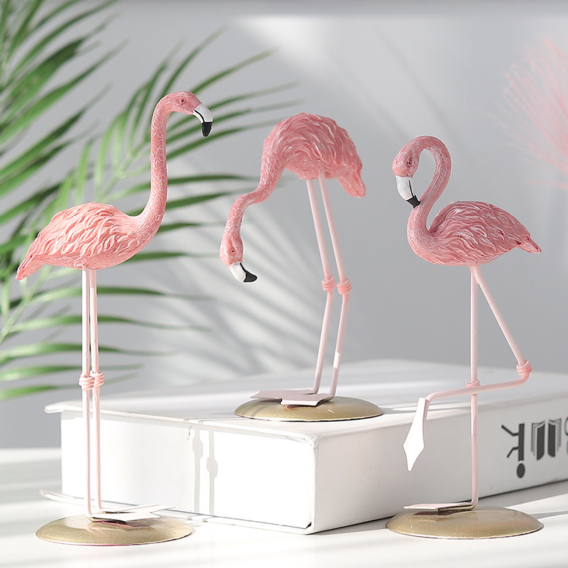 Resin Art For Wedding Gift - 3 Stück Rosa Flamingo-Figuren Tropischer Vogel