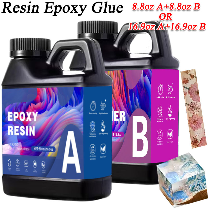 Resin Art Epoxy - 17,6 oz/33,8 oz AB-Harz-Epoxidkleber, UV-beständig, selbstnivellierendes