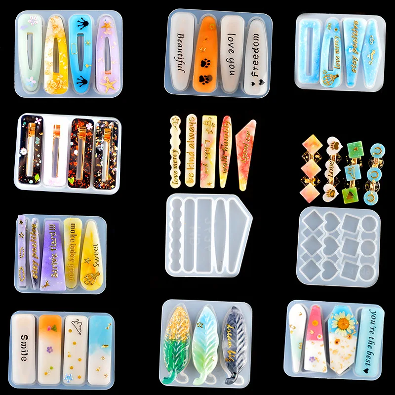Resin Art Epoxy - DIY Epoxidharz Haarspange Haarnadel Silikonform für