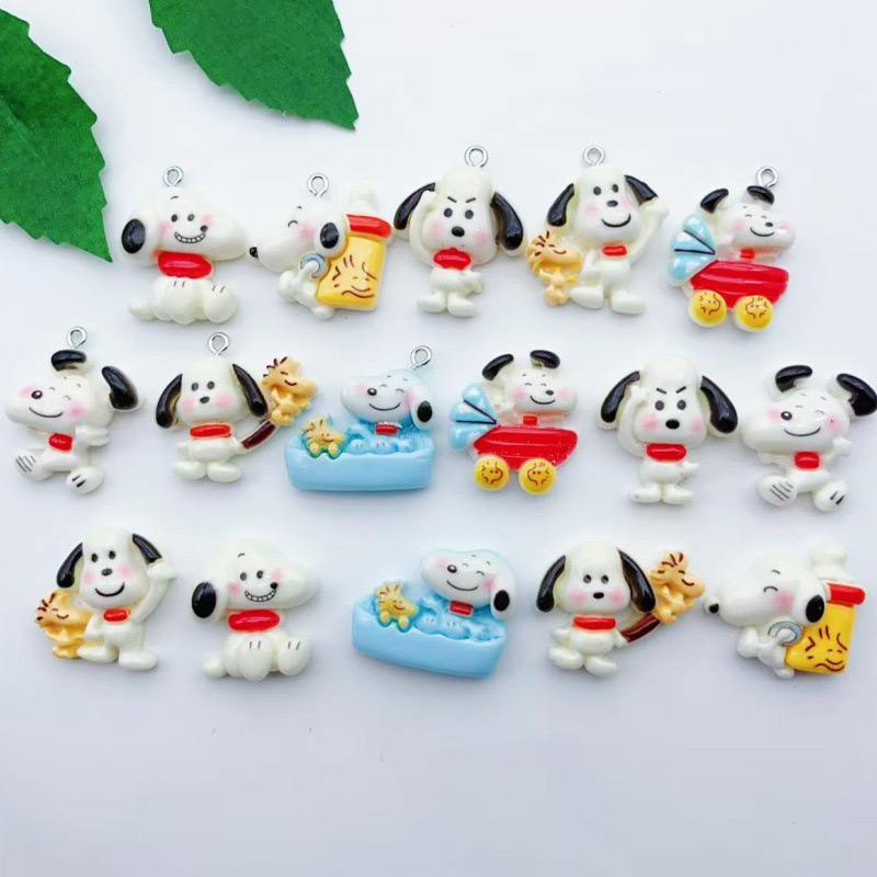 Resin Art Gift Ideas - 12 Stück Cartoon-Hunde-Anhänger aus Kunstharz, DIY-Schmuckherstellung,