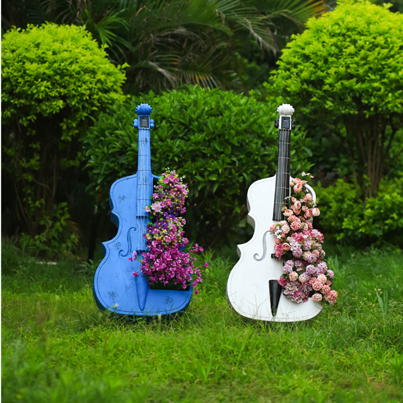 Resin Art For Wedding Gift - Cello-förmige Gartenfigur, große Outdoor-Terrassen-Kunstdekoration, Skulptur für