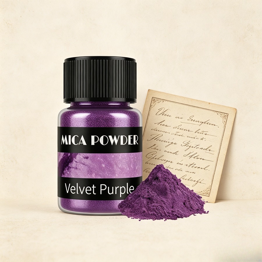 Pearl Powder Resin - Schmuckherstellung Samt-Lila Mica-Pulver, Natürliches Schimmerndes Epoxidharz-Pigment,