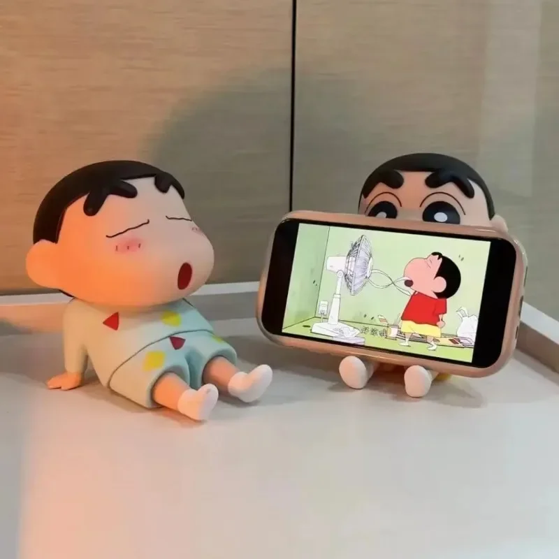Resin Art Anime - Crayon Shin-Chan Anime-Figur, Handyhalter, Kawaii-Desktop-Dekoration, Handy-Ständer,