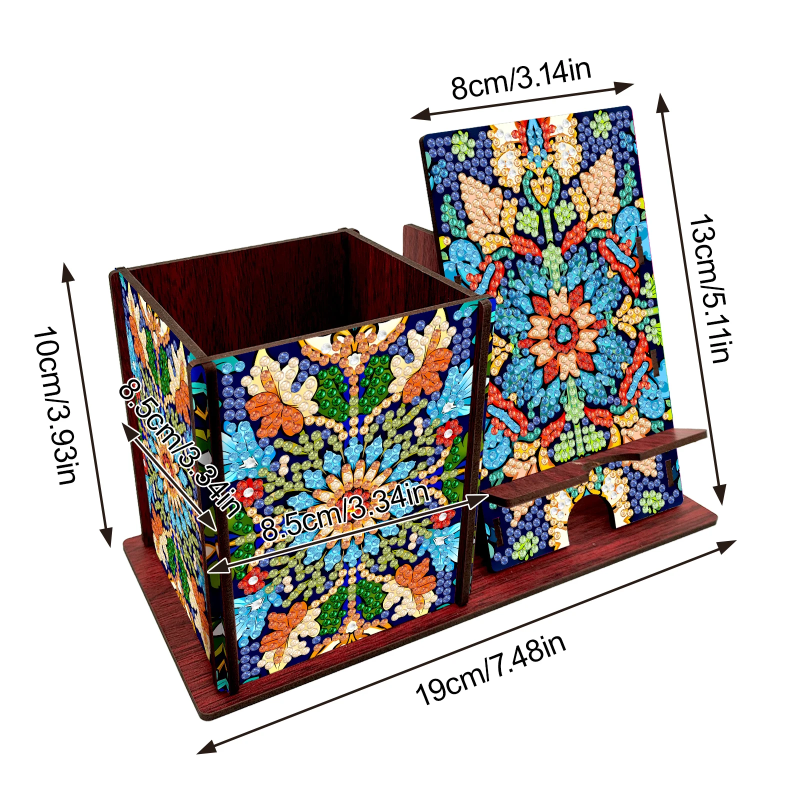 Resin Art Kits - Diamond Art Holz-Schreibtisch-Organizer, Handgefertigte Kreative Geschenke,