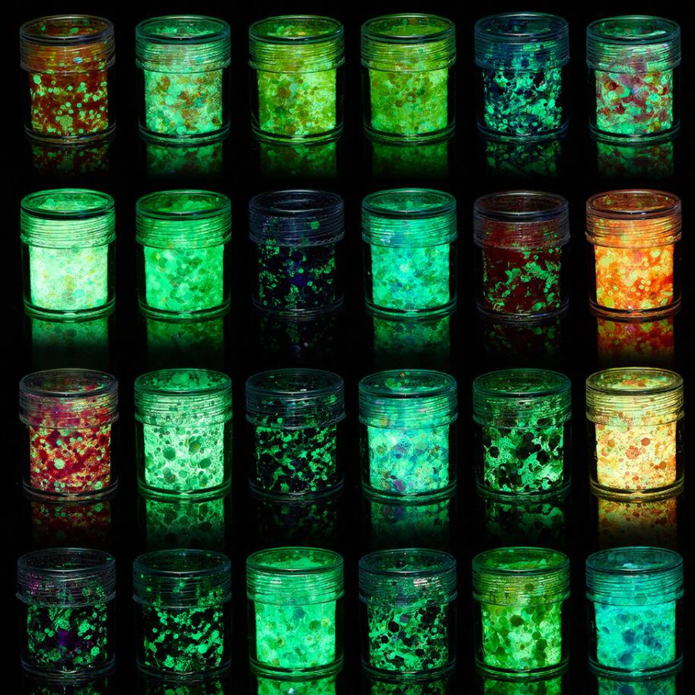Resin Art Liquid - 24 Farben leuchtende Pailletten, die im