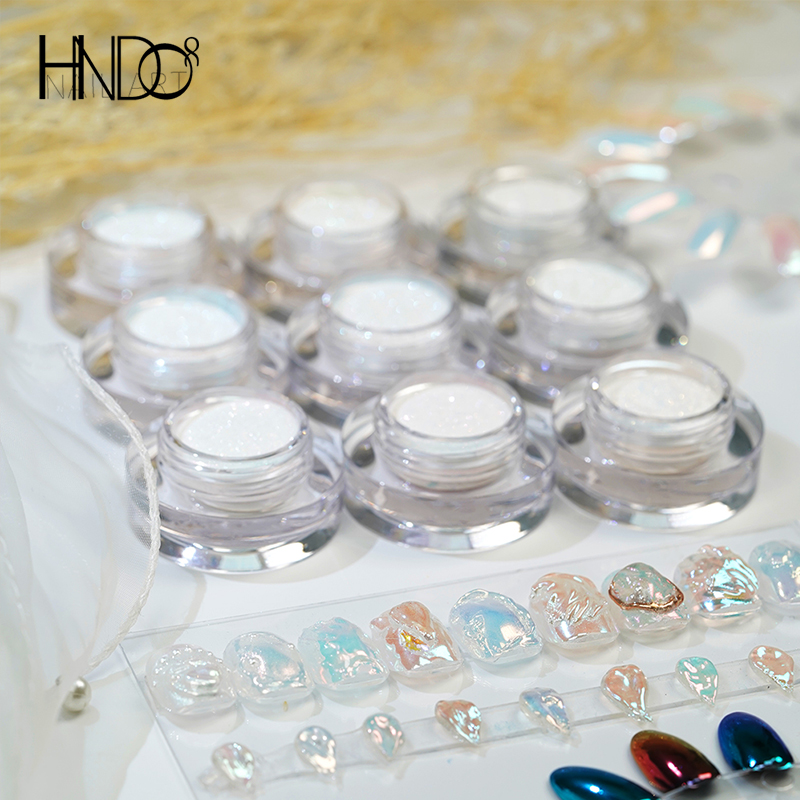 Pearl Powder Resin - HNDO 13-Farben Aurora Moonlight Nagelpulver Chameleon