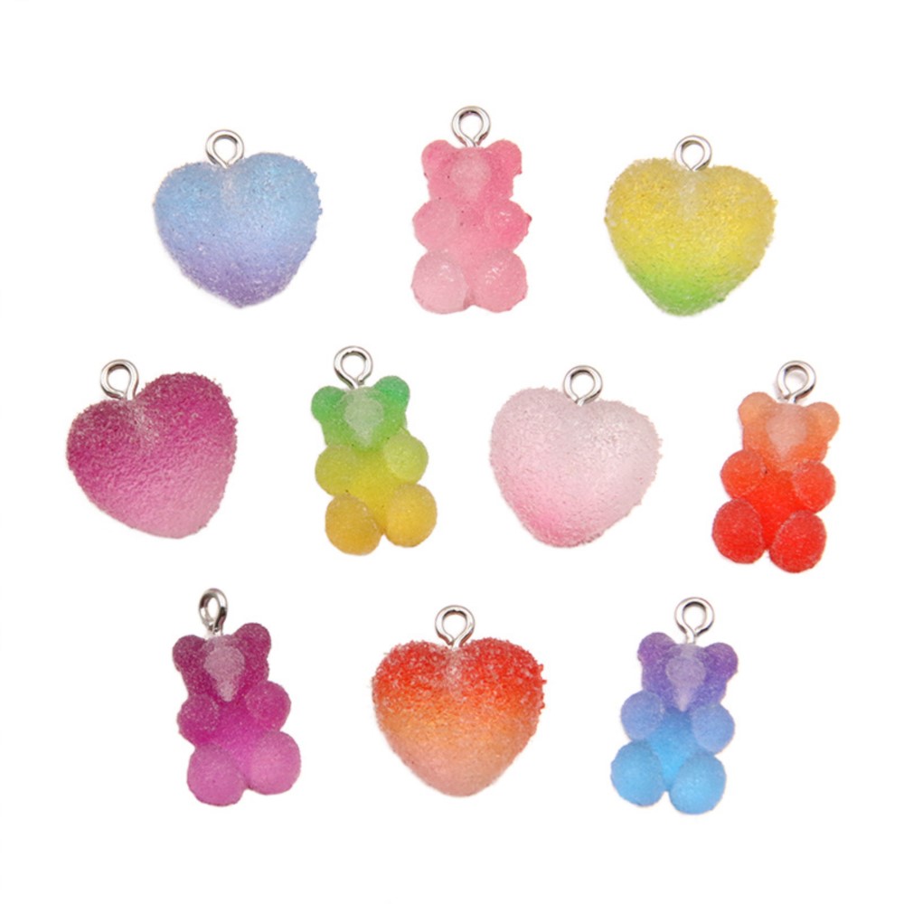 Resin Art Handmade - 20Pcs Farbverlauf Candy Harz Bär Stern