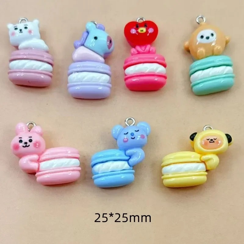 Resin Art Handmade - 10 Stück gemischte Cartoon-Harzanhänger, kleine Deko-Anhänger