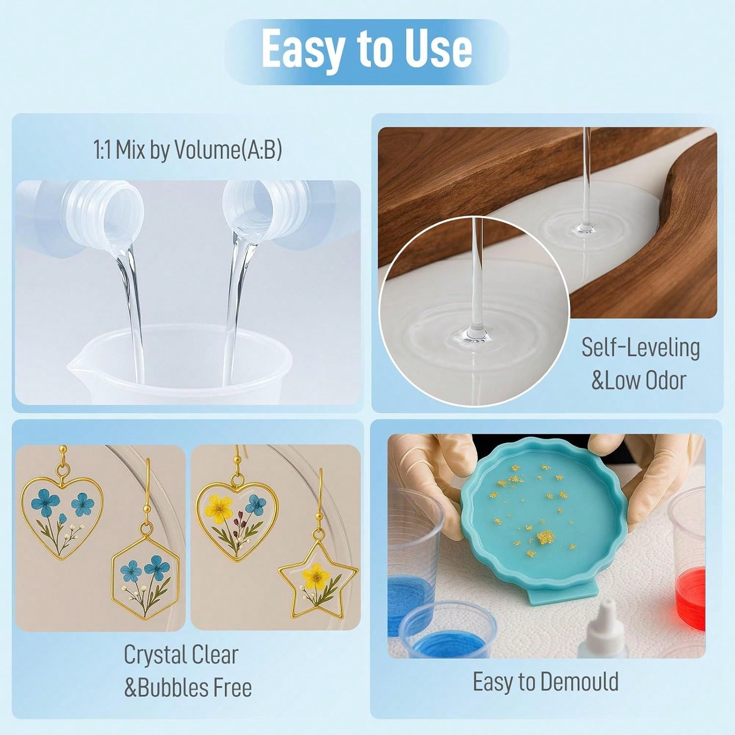 Kristallklares Epoxidharz 1:1  – Resin Art Epoxy Bewertung und Preis