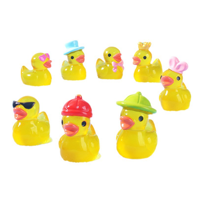 Mini gelbe leuchtende Entenfig – Resin Art Anime Bewertung und Preis