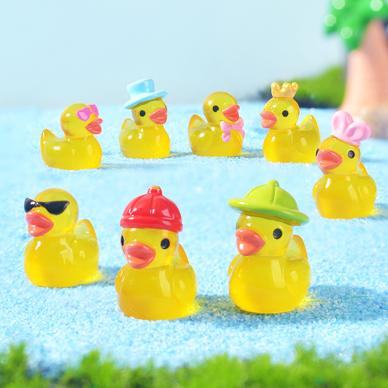 Mini gelbe leuchtende Entenfig – Resin Art Anime Bewertung und Preis