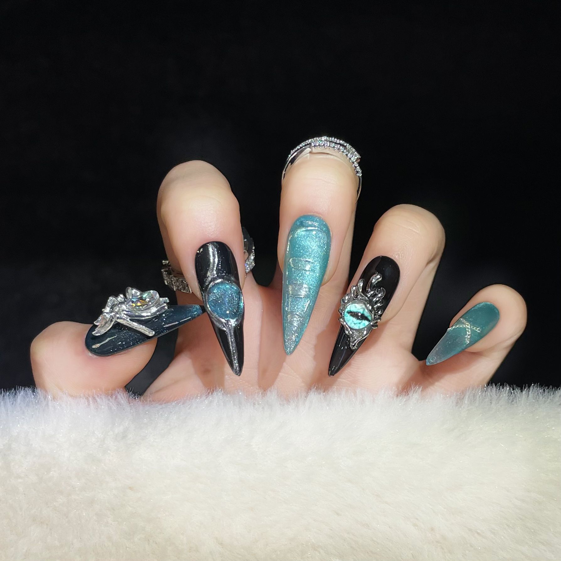 Handgefertigte Nägel zum Aufdr – Resin Art Glitter Bewertung und Preis