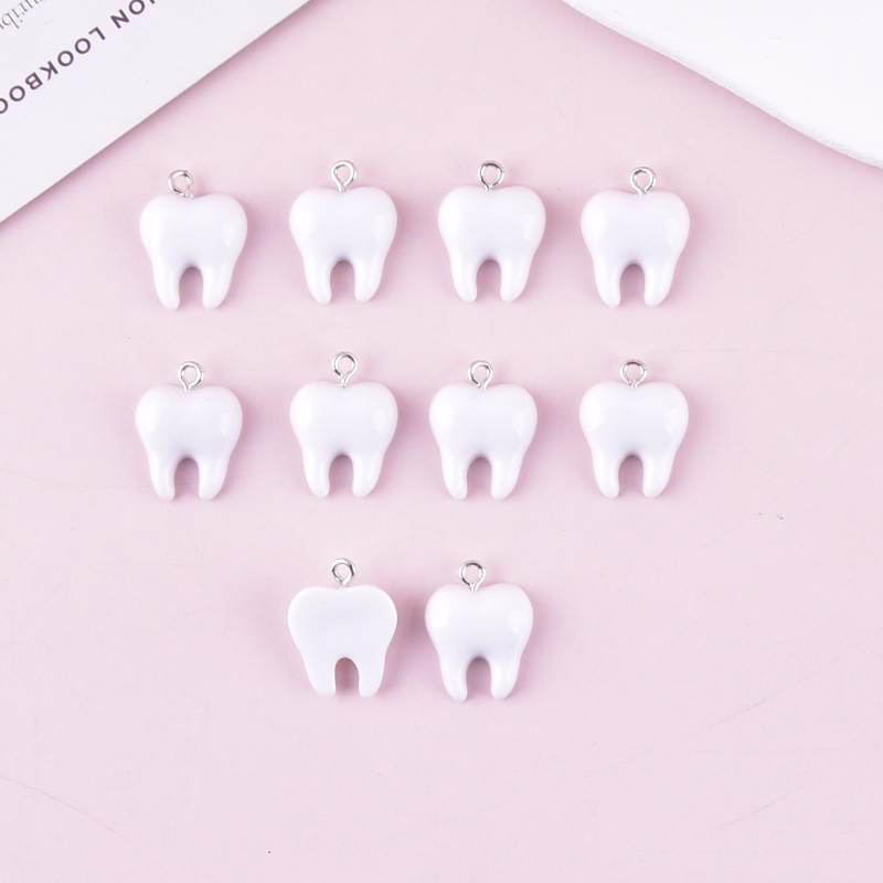 10 Stück niedliche weiße Zähne – Resin Art Handmade Bewertung und Preis