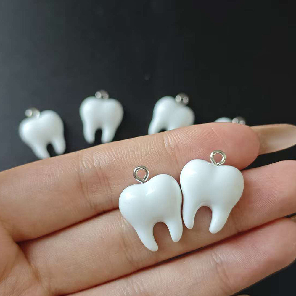 10 Stück niedliche weiße Zähne – Resin Art Handmade Bewertung und Preis