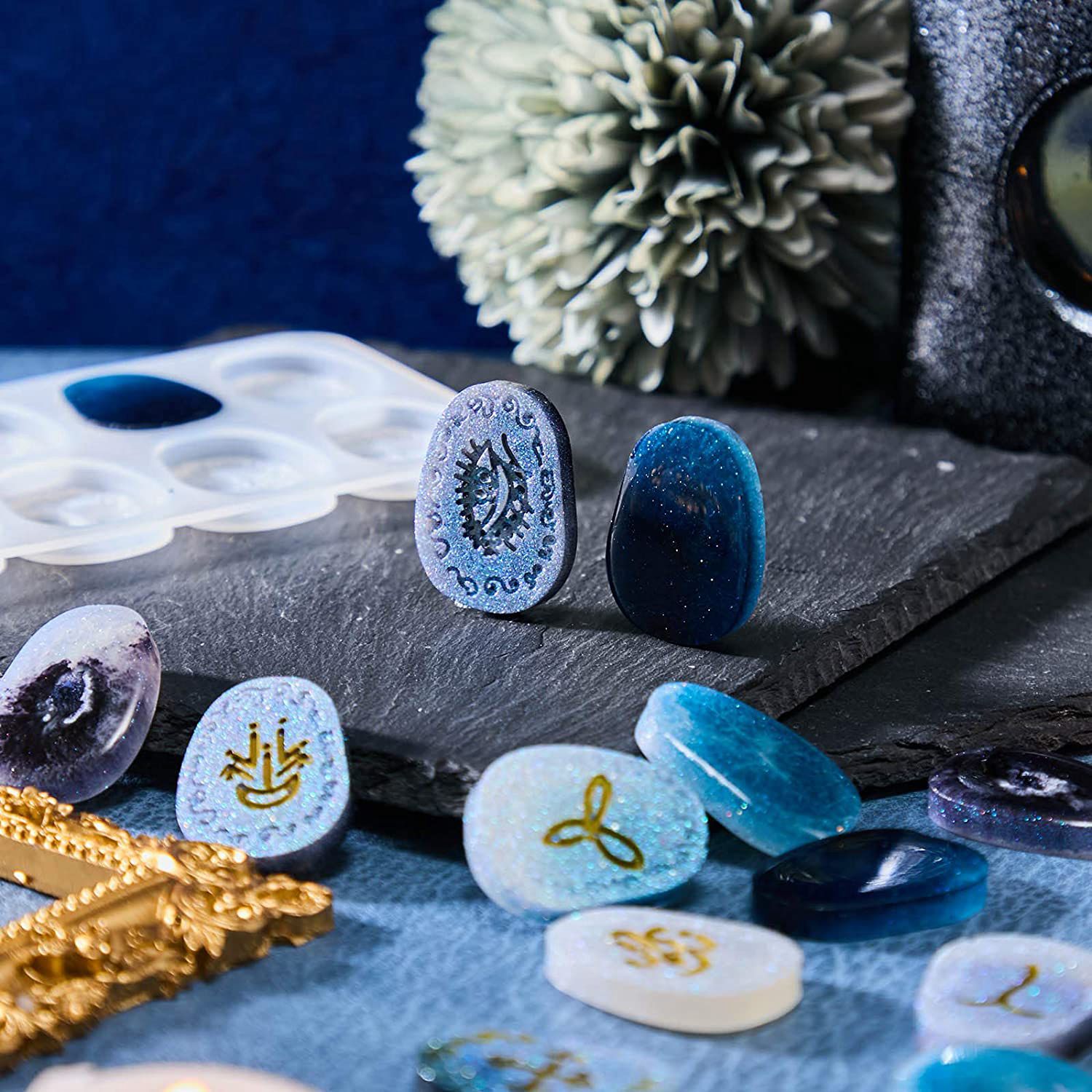 ABWZ-Hexenrune Harzform Symbol – Resin Art Alphabet Bewertung und Preis