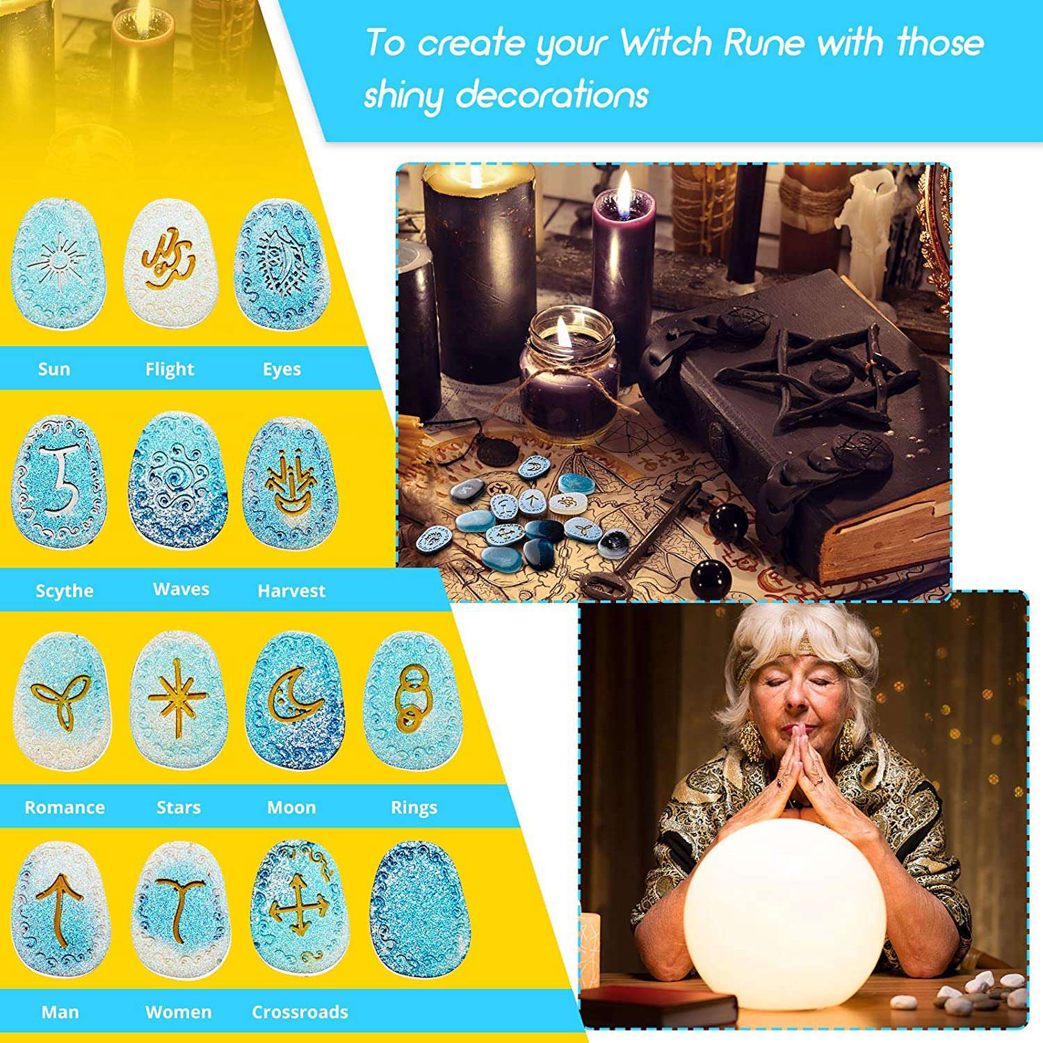 ABWZ-Hexenrune Harzform Symbol – Resin Art Alphabet Bewertung und Preis
