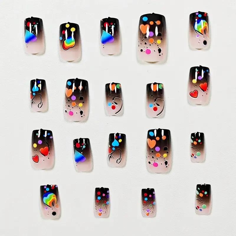 24 Stück Nude Press-on-Nägel,  – Resin Art Glitter Bewertung und Preis