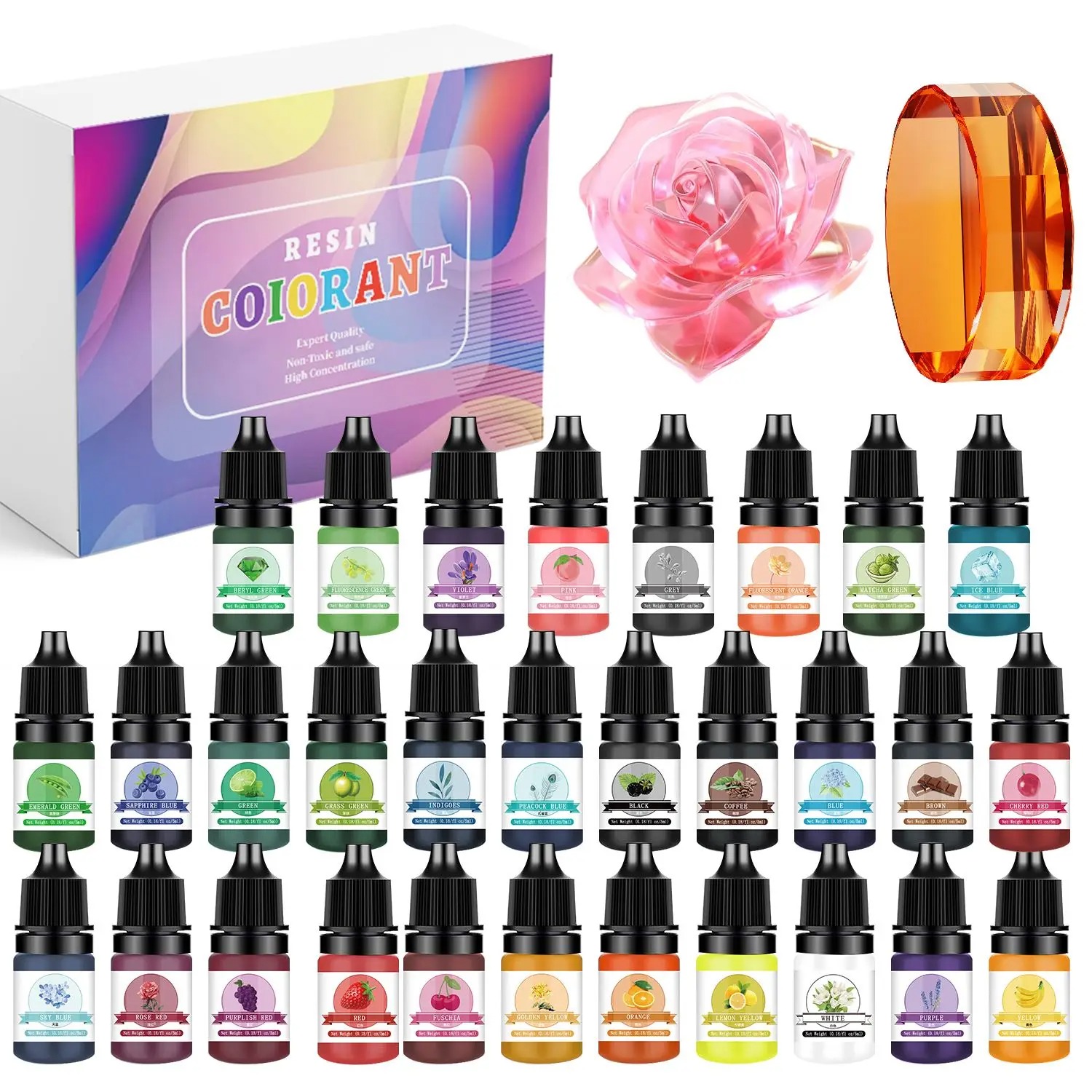 30 farben 5 ml Epoxidharz Pigm – Resin Art Uv Bewertung und Preis