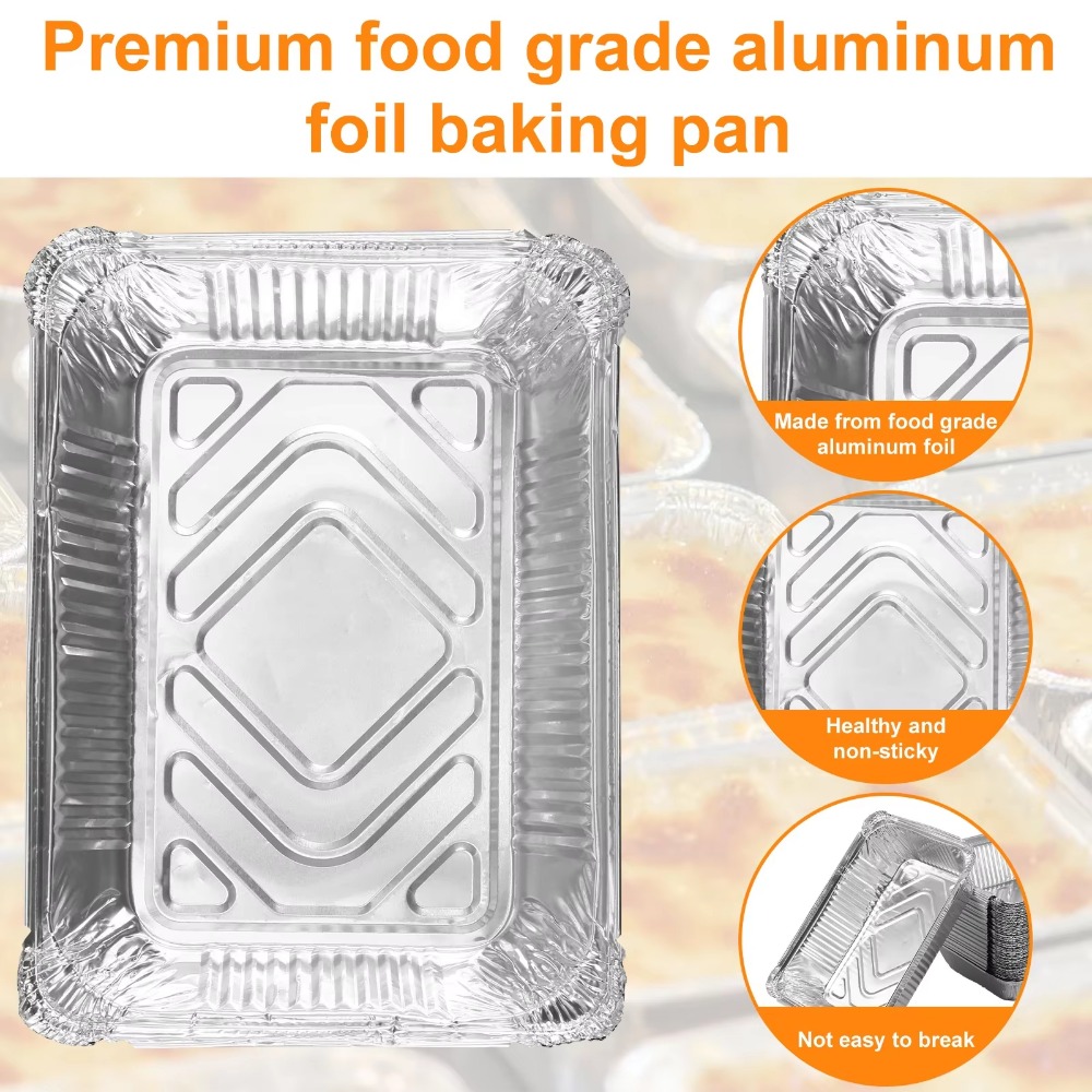 10PCS Neue Mit Deckel Aluminiu – Tray Mold Rectangle Bewertung und Preis