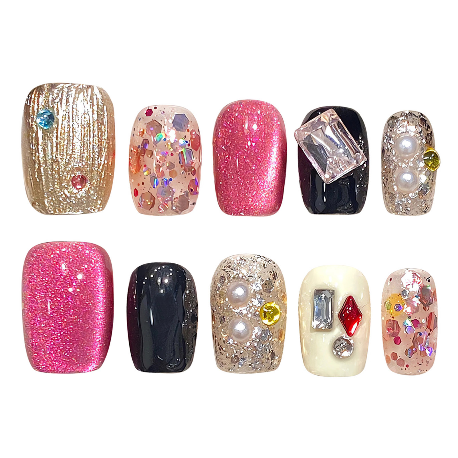 Handgemachte Presse auf Nägeln – Resin Art Glitter Bewertung und Preis