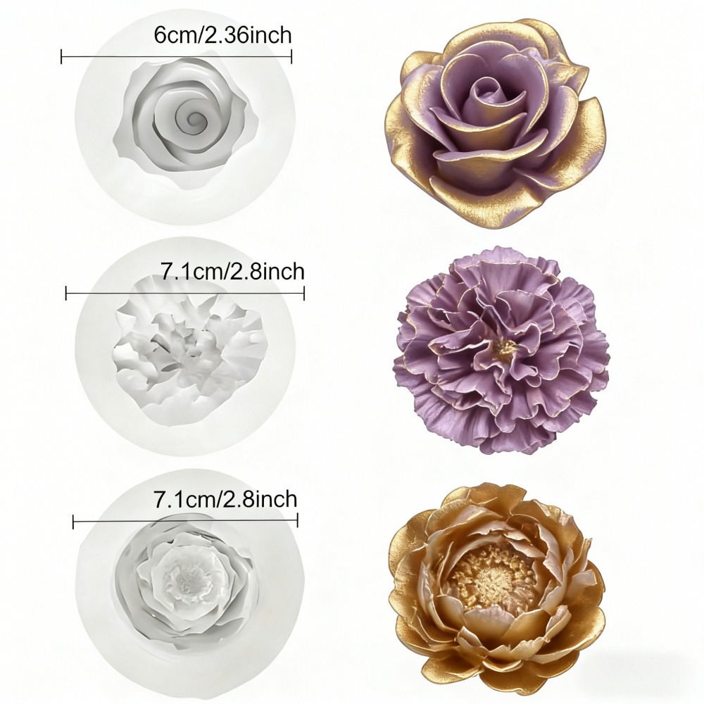 3-teilige Silikonformen für Ro – Resin Art For Wedding Gift Bewertung und Preis