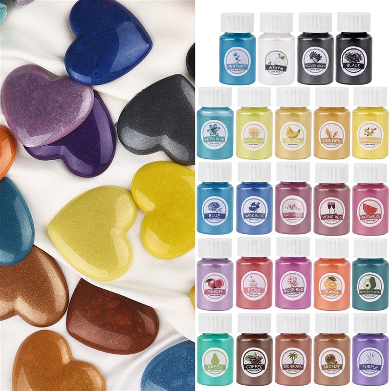 24 farben Epoxy Harz Farbstoff – Pearl Powder Resin Bewertung und Preis