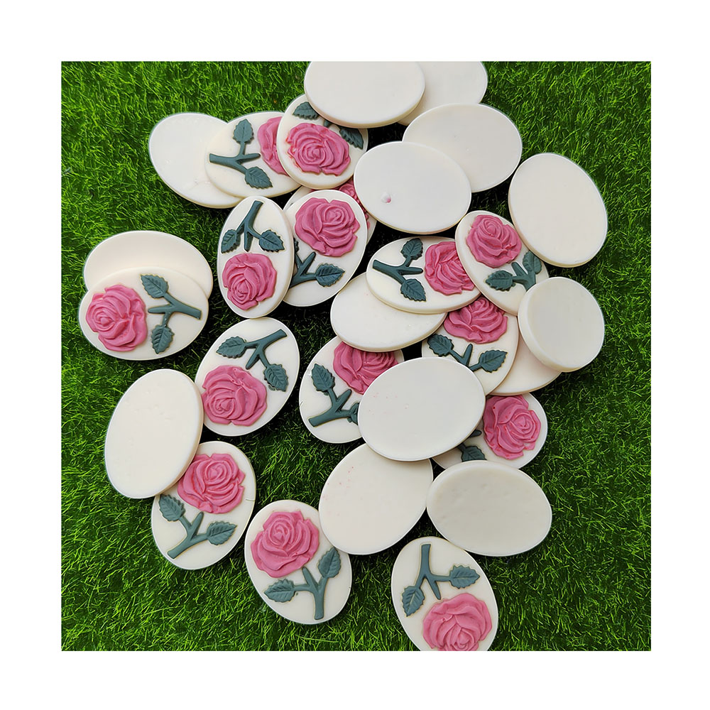 Ovale Form Flatback Harz Blume – Resin Art Alphabet Bewertung und Preis