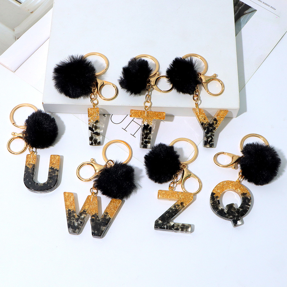 Niedlicher Schwarzer Pompon A- – Resin Art Alphabet Bewertung und Preis